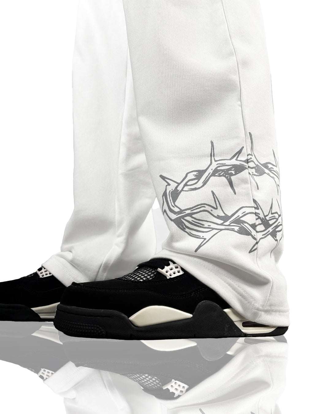 Barbed White Essential Cotton Pants