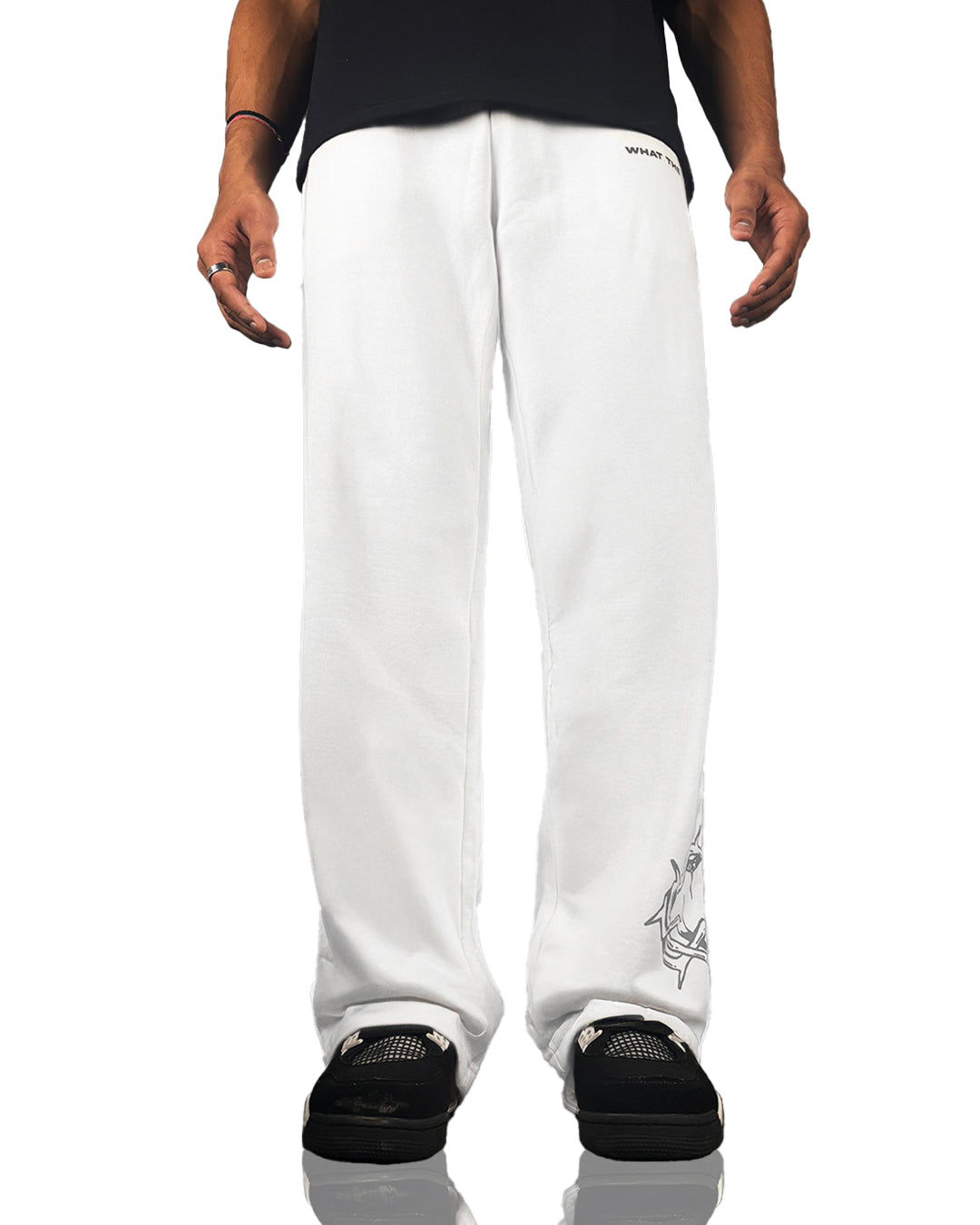 Barbed White Essential Cotton Pants