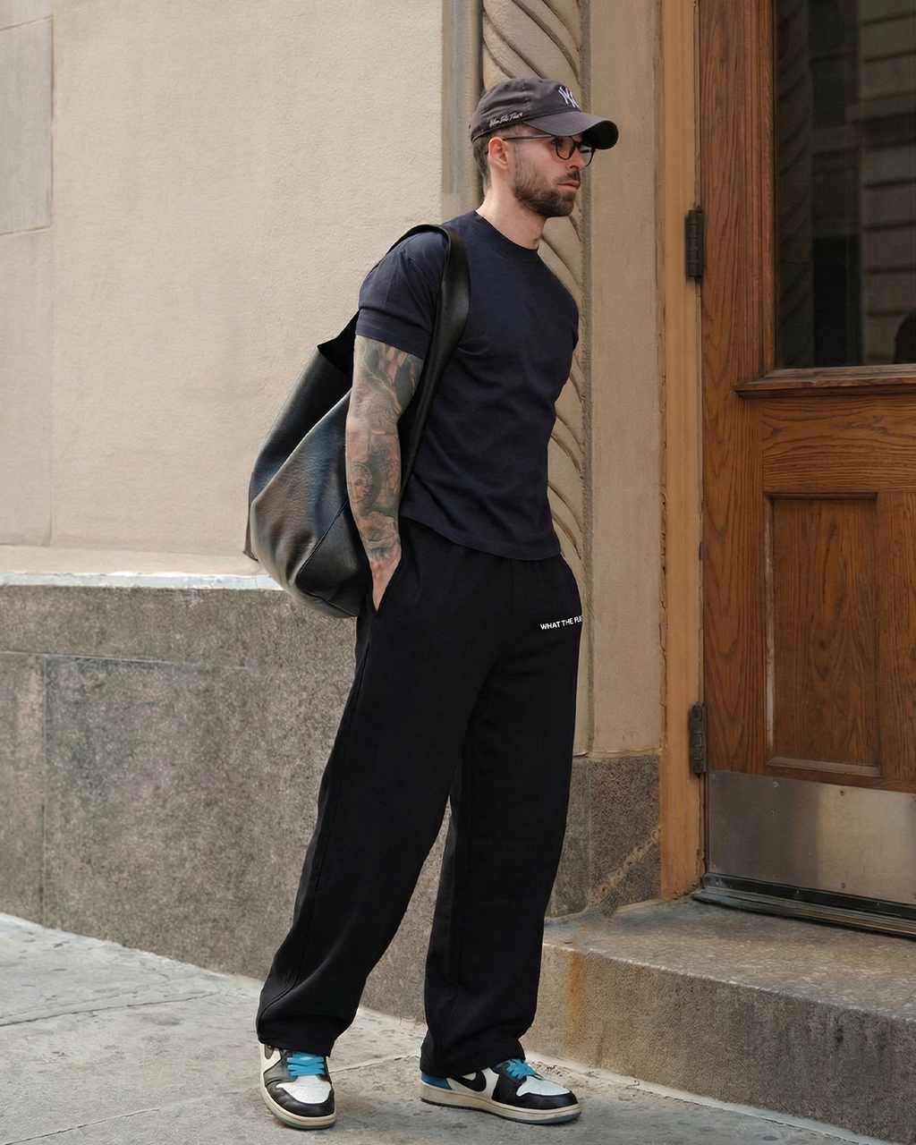 Black Essential Cotton Pants