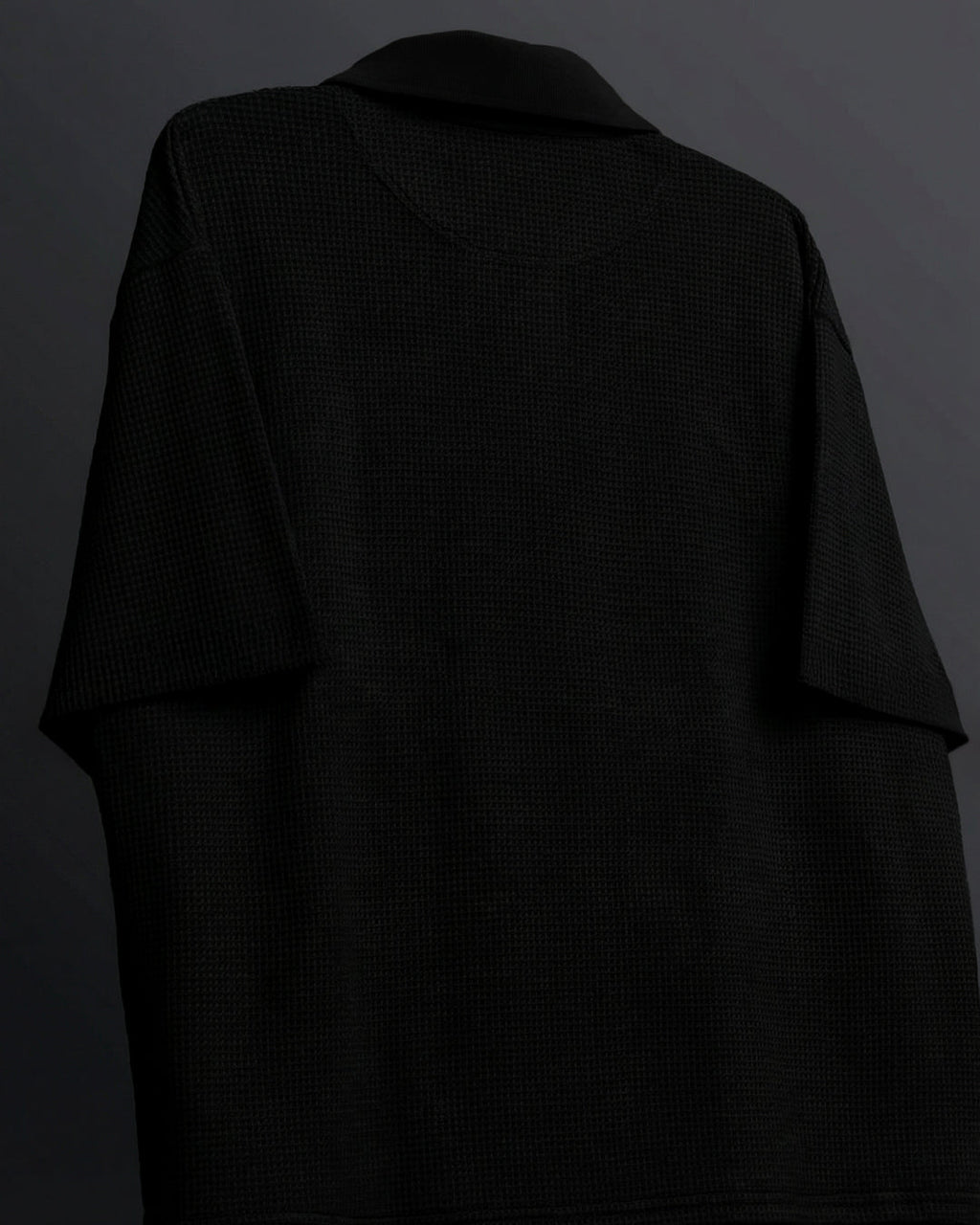 Ash Black Polo T-Shirt with Zip
