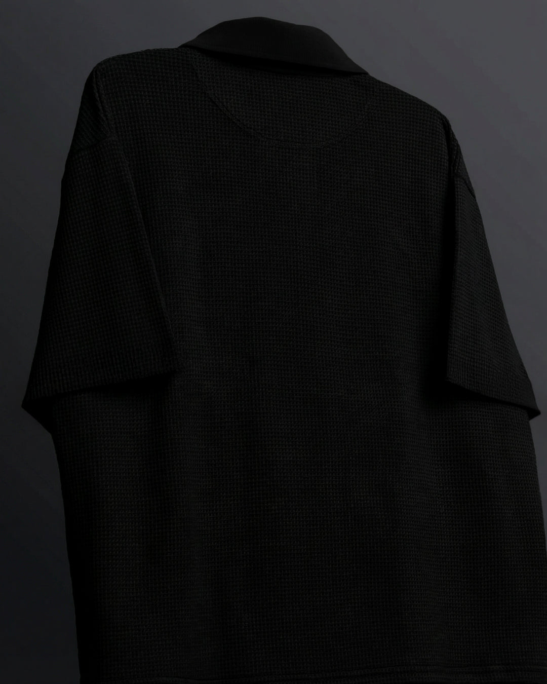 Ash Black Polo T-Shirt with Zip