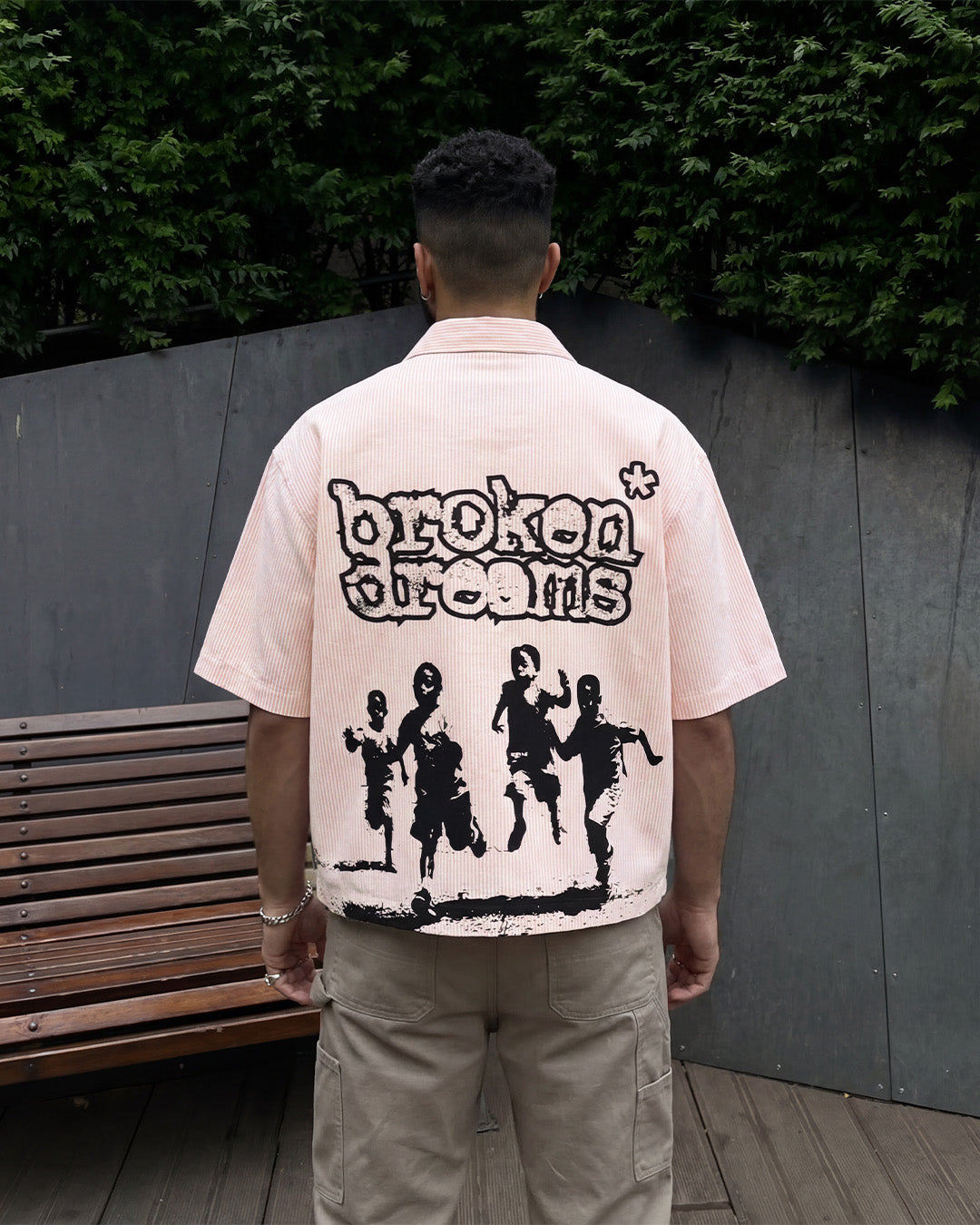 Broken Dreams Half Sleeve Striped Shirt