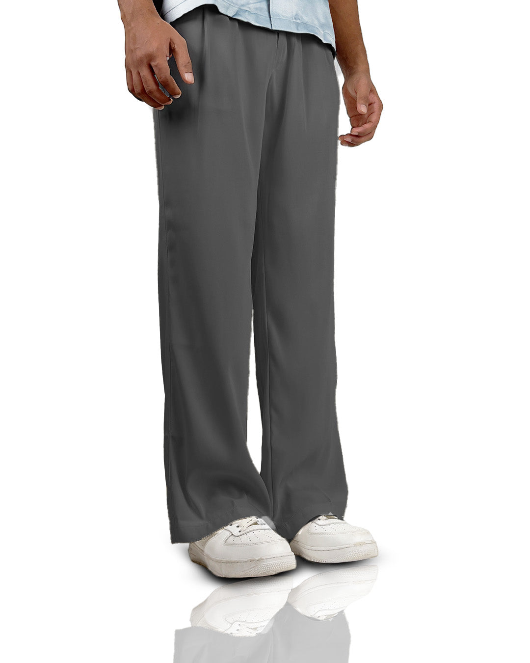 Dark Grey Classic Korean Pants