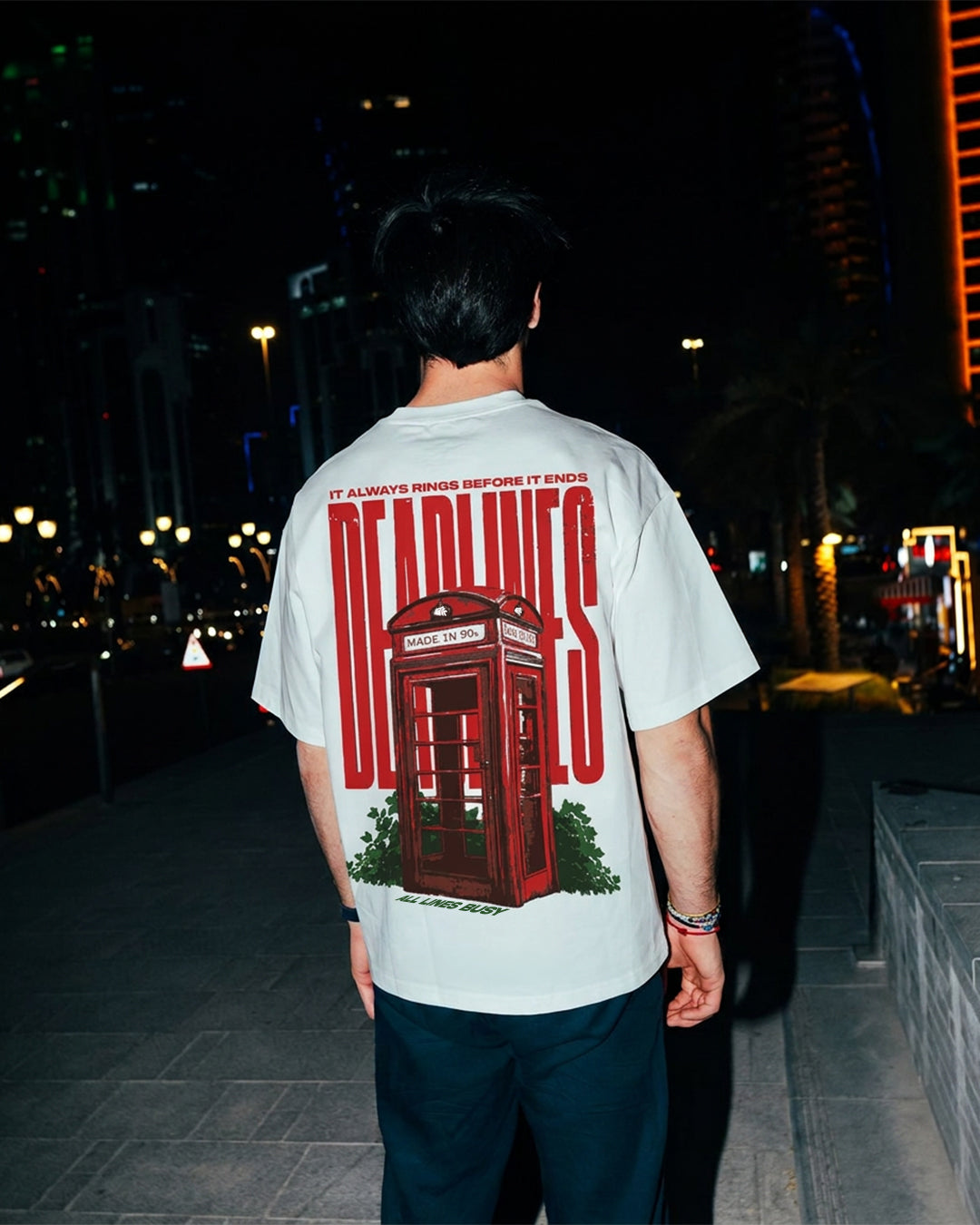 Deadlines Heavyweight White T-Shirt