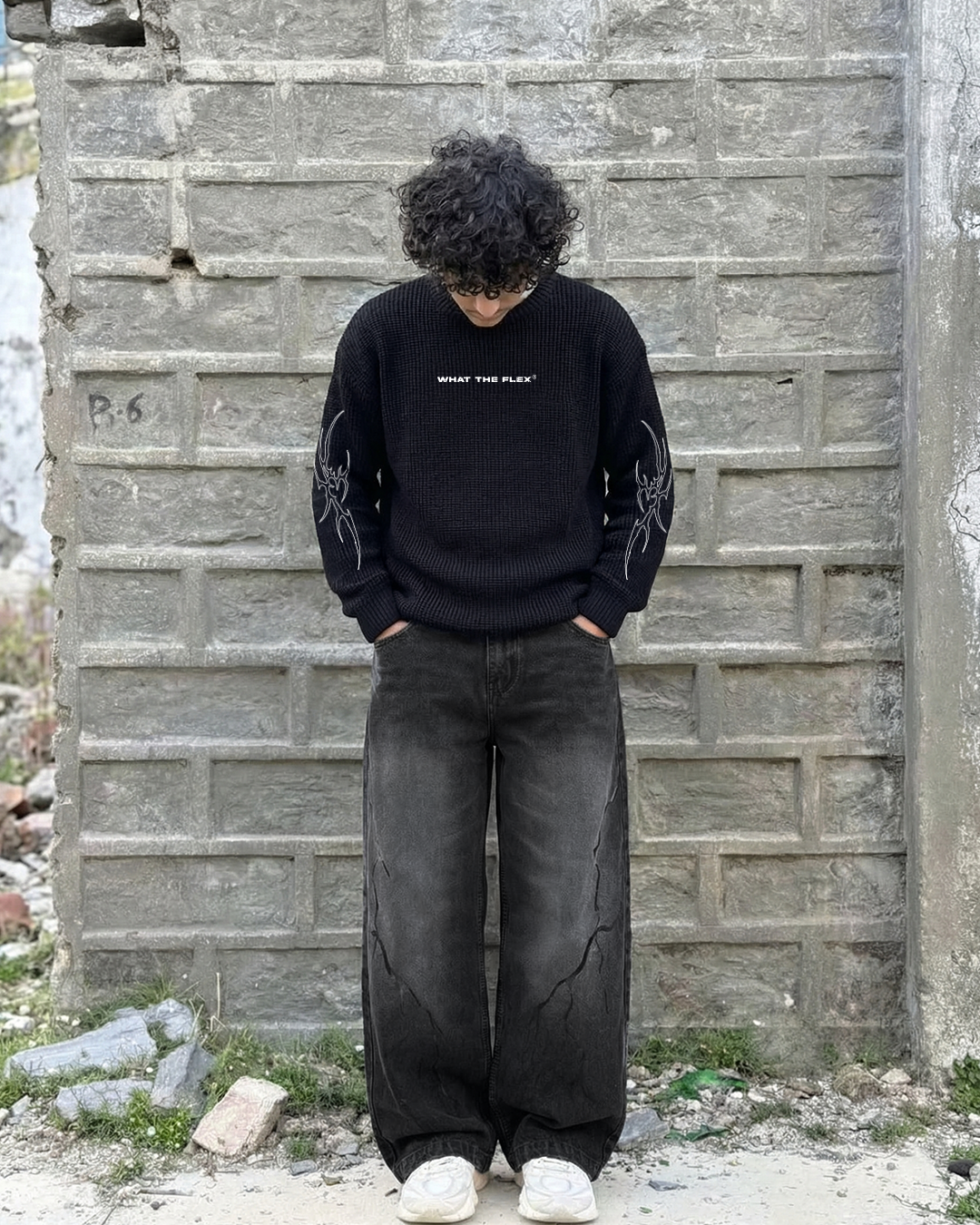 Electric Black Baggy Jeans