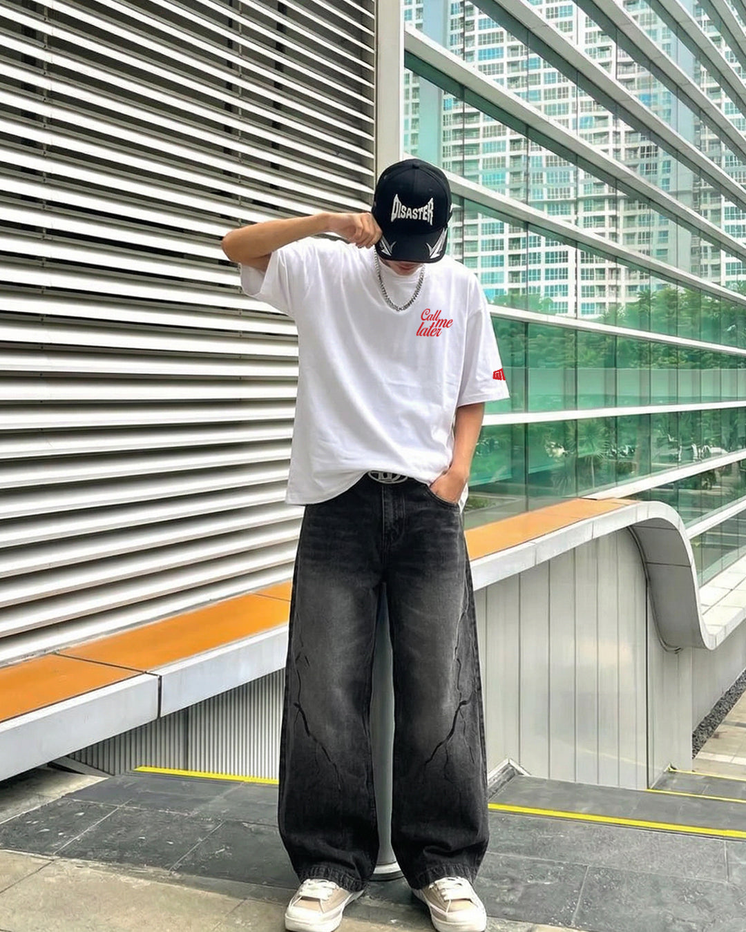 Electric Black Baggy Jeans