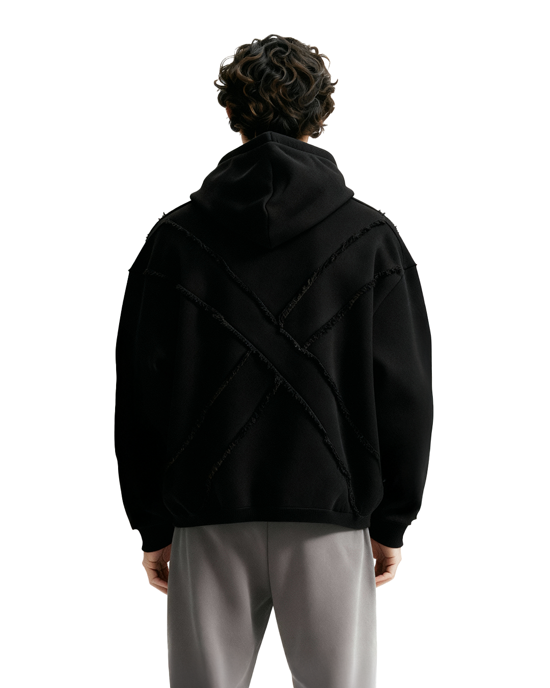 Fearless Black Boxy-Fit Hoodie