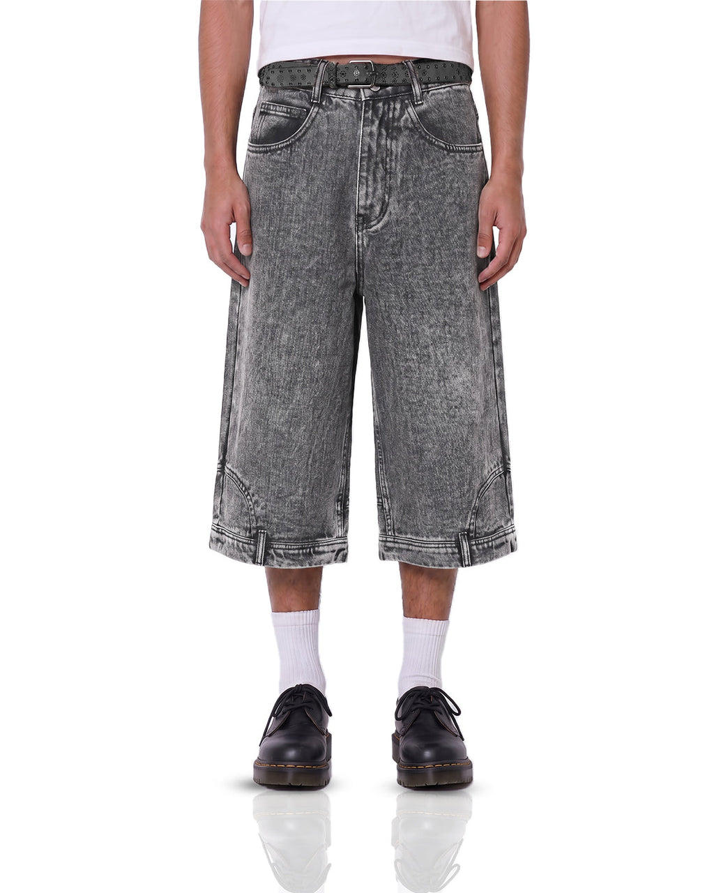 Flipped Grey Denim Jorts