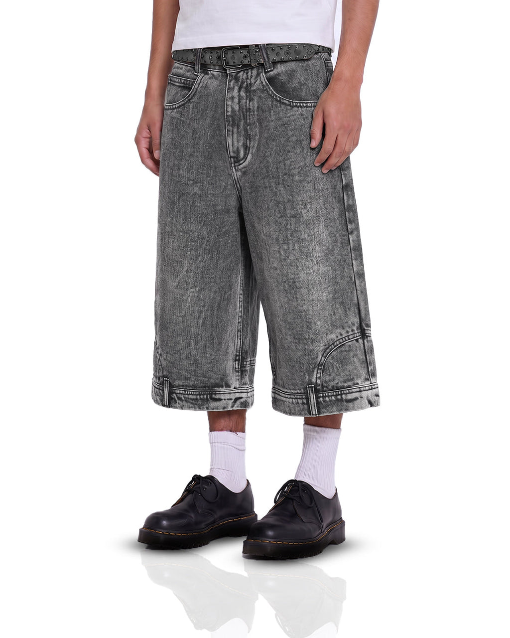 Flipped Grey Denim Jorts