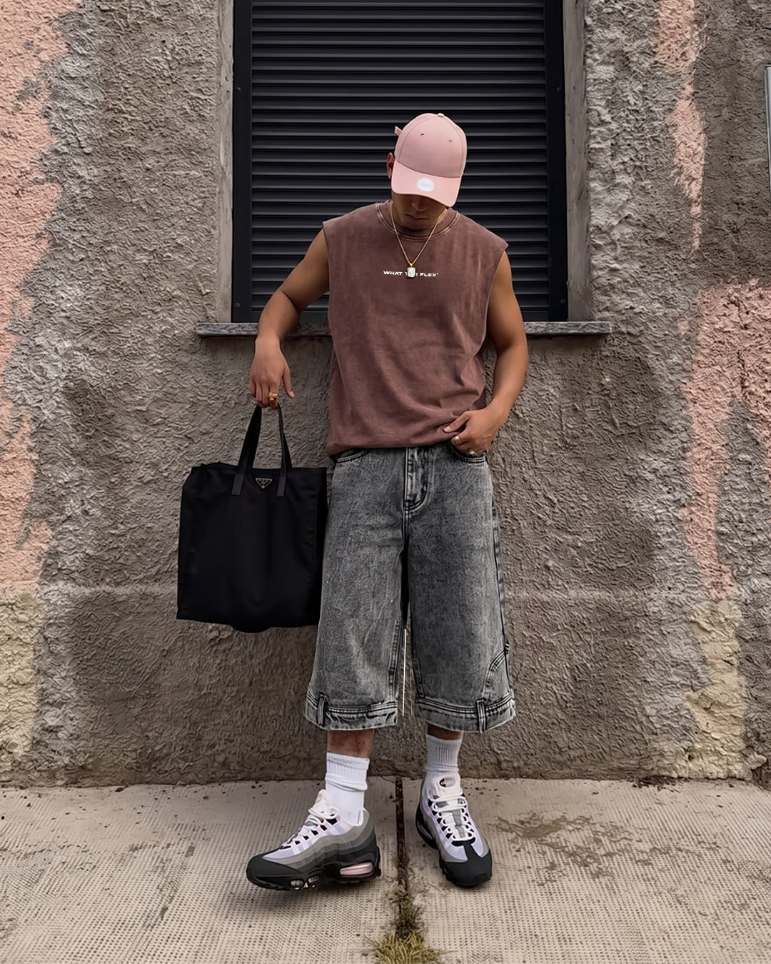 Flipped Grey Denim Jorts