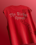 Global Threat Red Acid Wash Boxy Vest