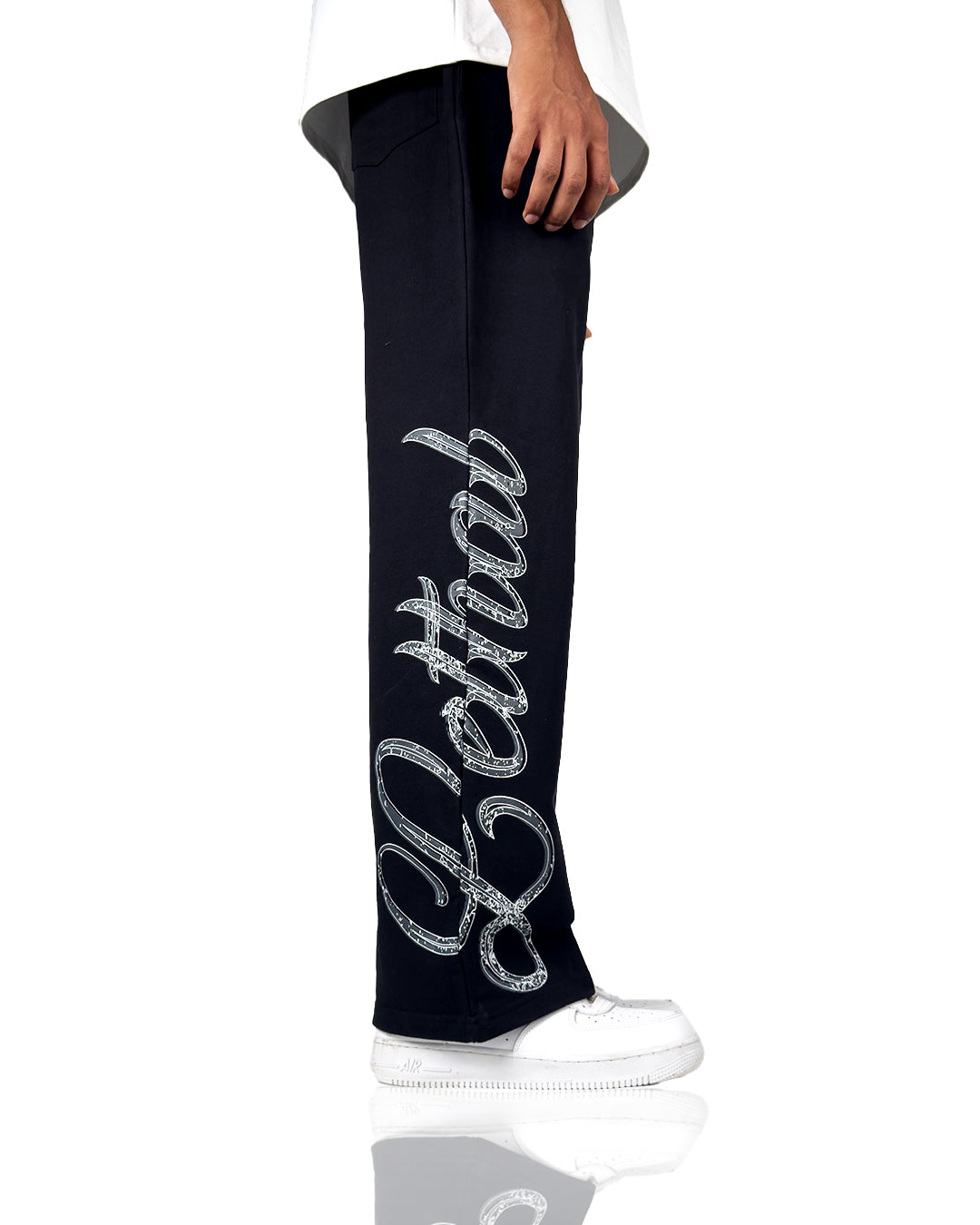 Lethal Black Essential Cotton Pants