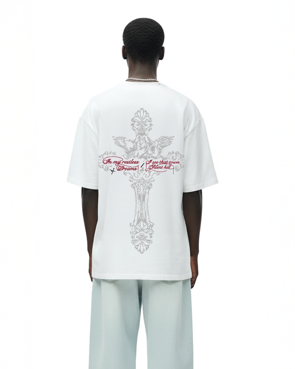 Lost Scriptures Embroidery White T-Shirt