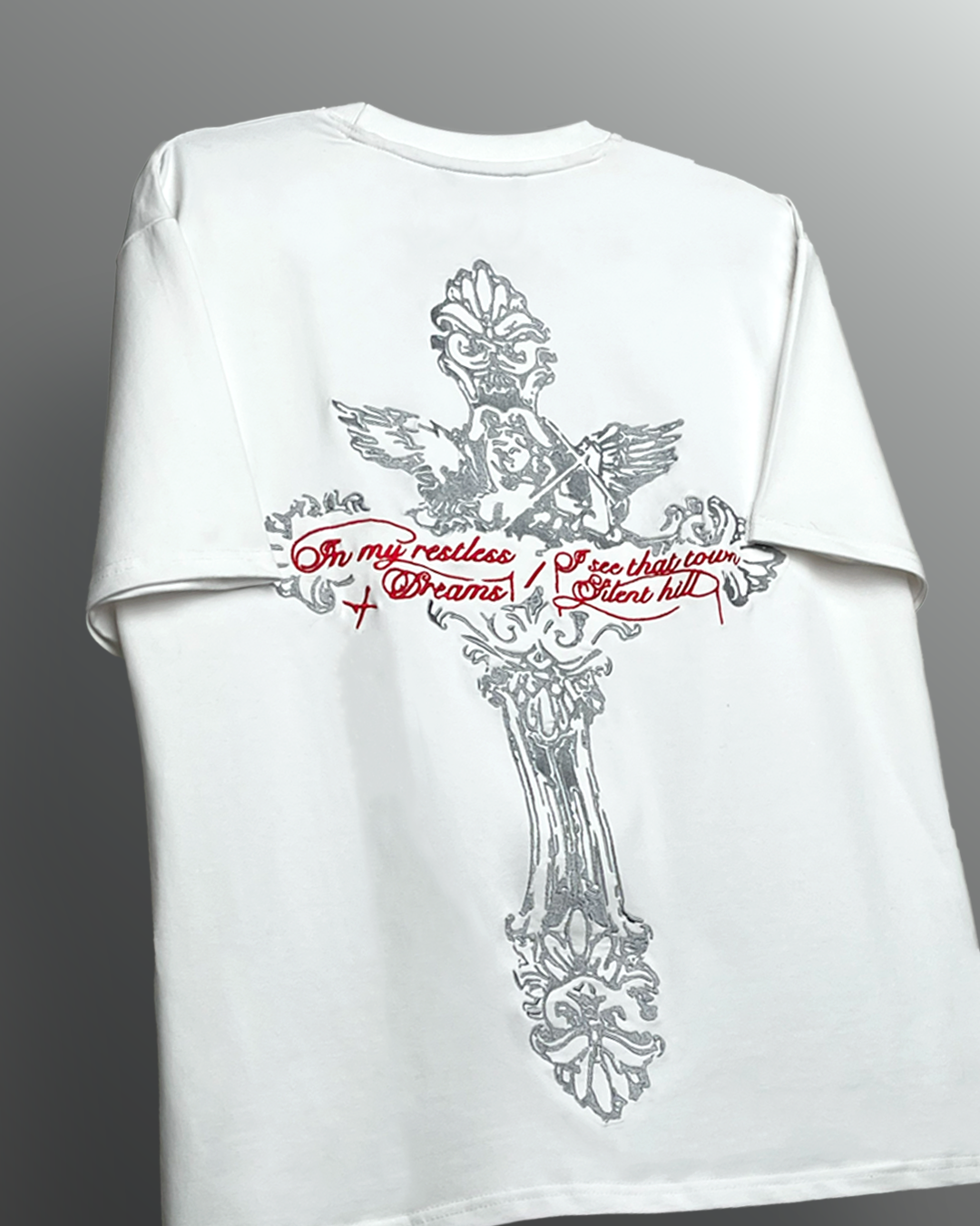 Lost Scriptures Embroidery White T-Shirt