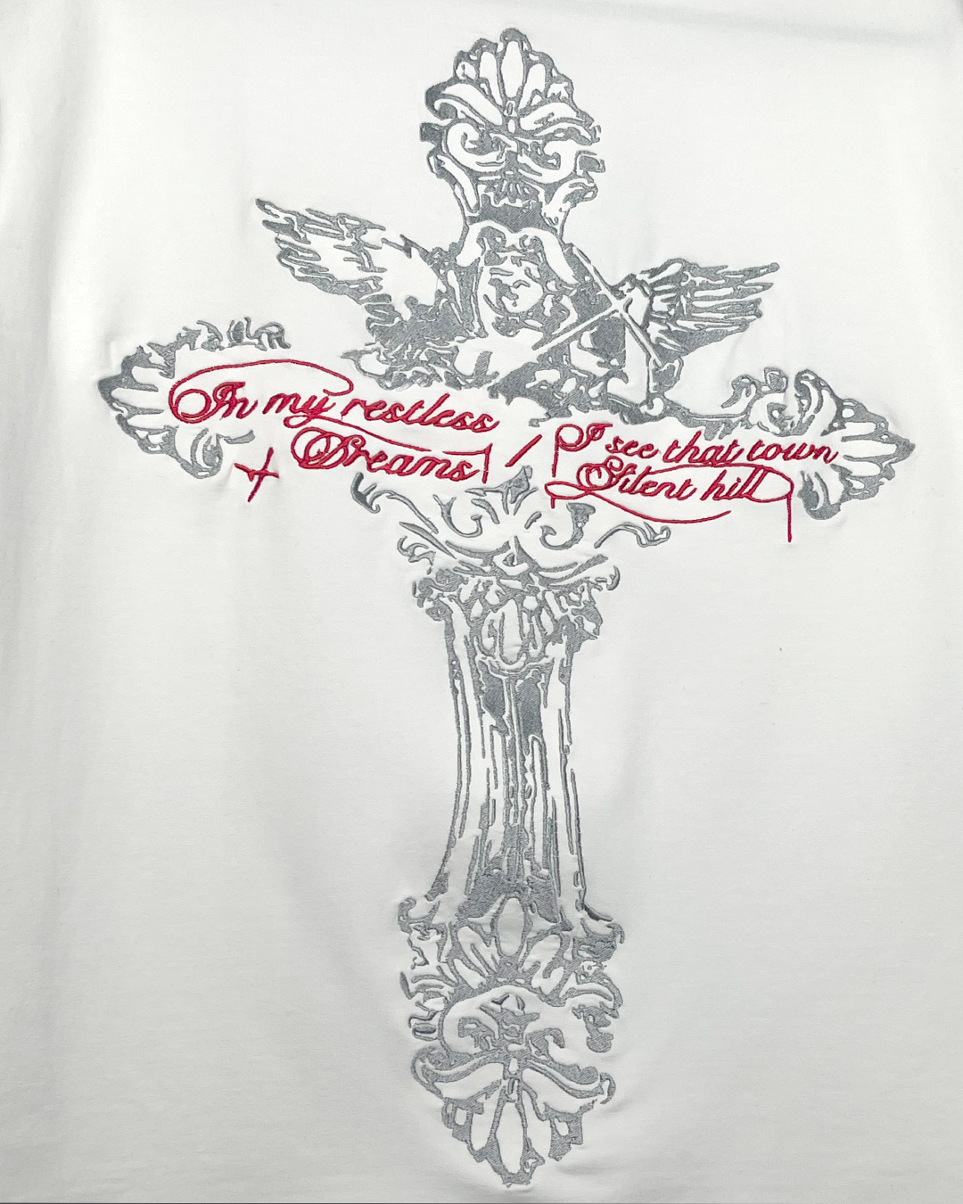 Lost Scriptures Embroidery White T-Shirt