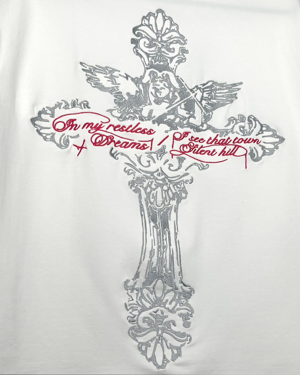 Lost Scriptures Embroidery White T-Shirt
