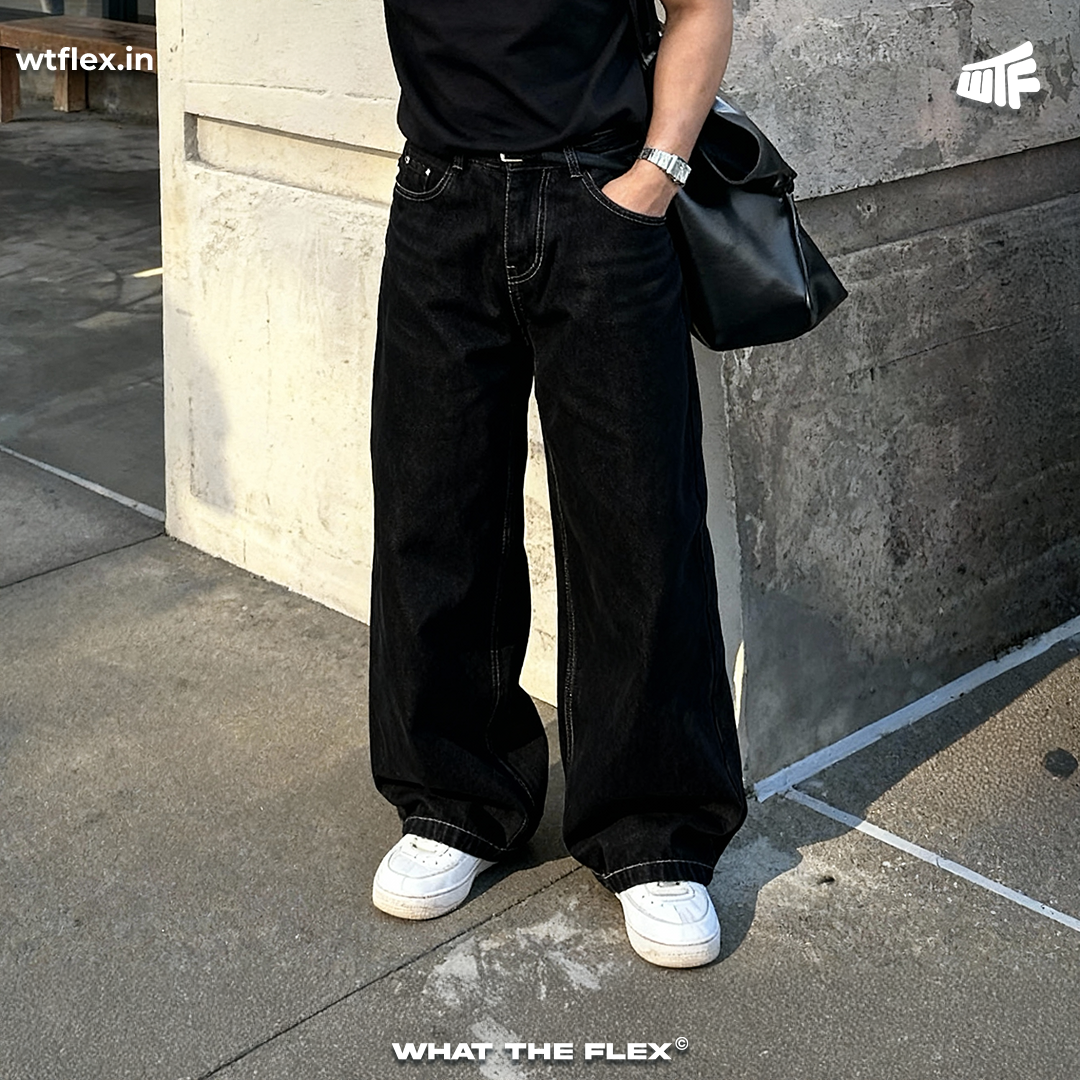 Midnight Black Baggy Jeans