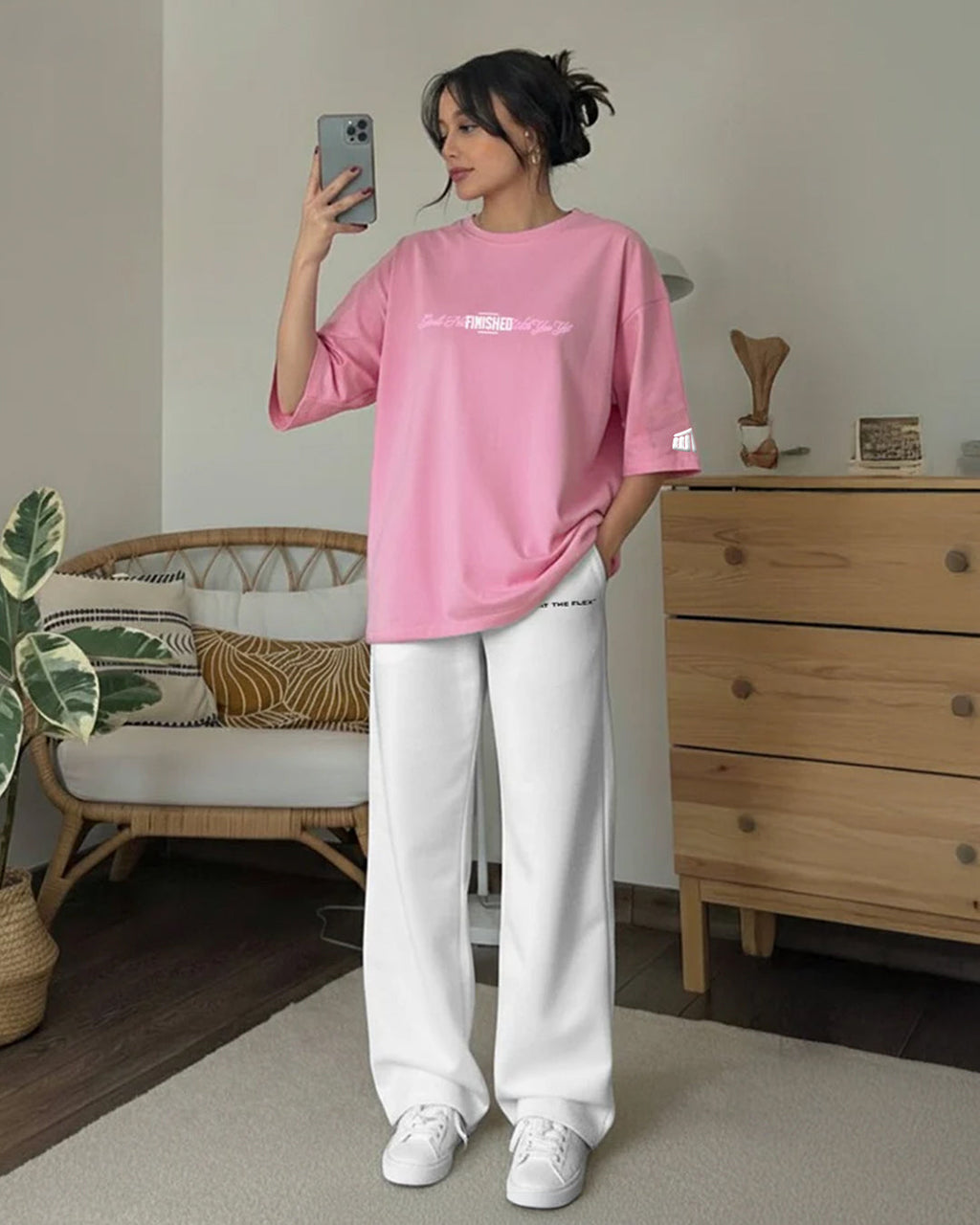New World Energy Pink Oversized T-shirt