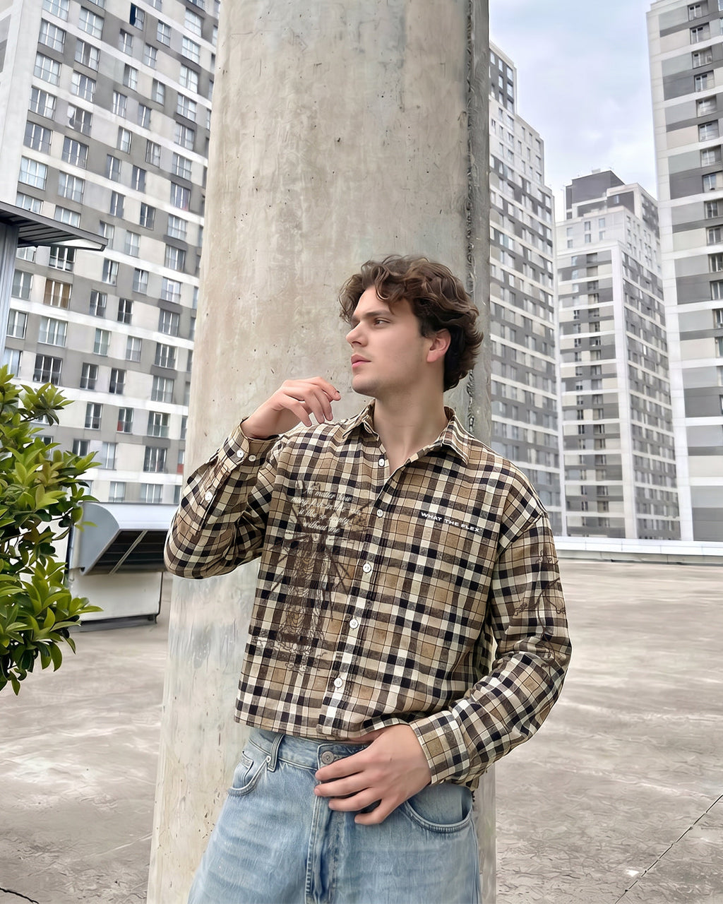Not For You Plaid Checks Shirt