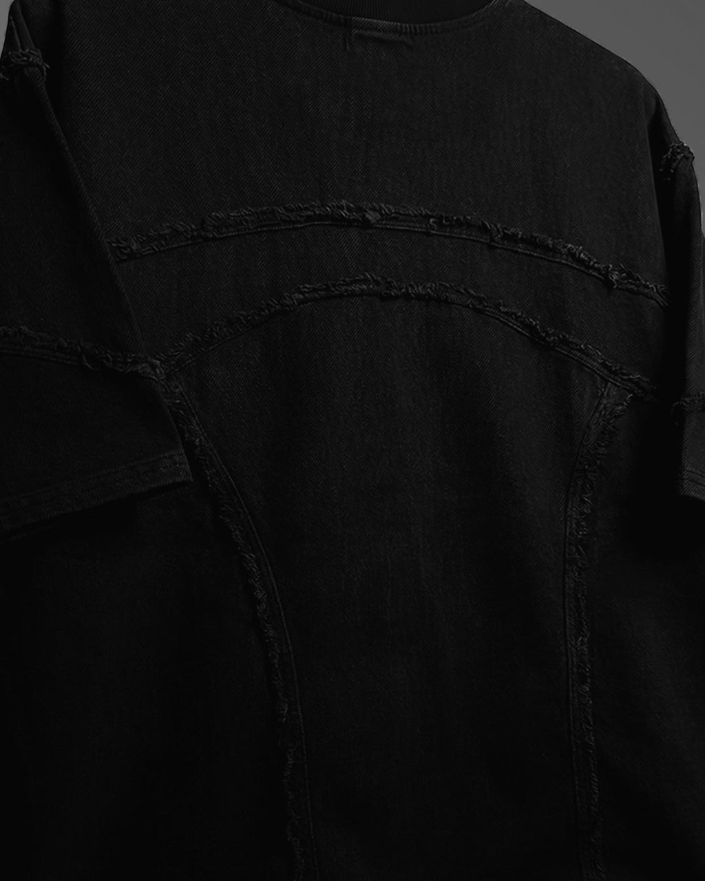Offset Black Denim T-shirt