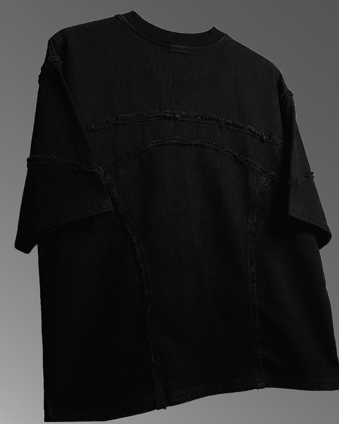 Offset Black Denim T-shirt