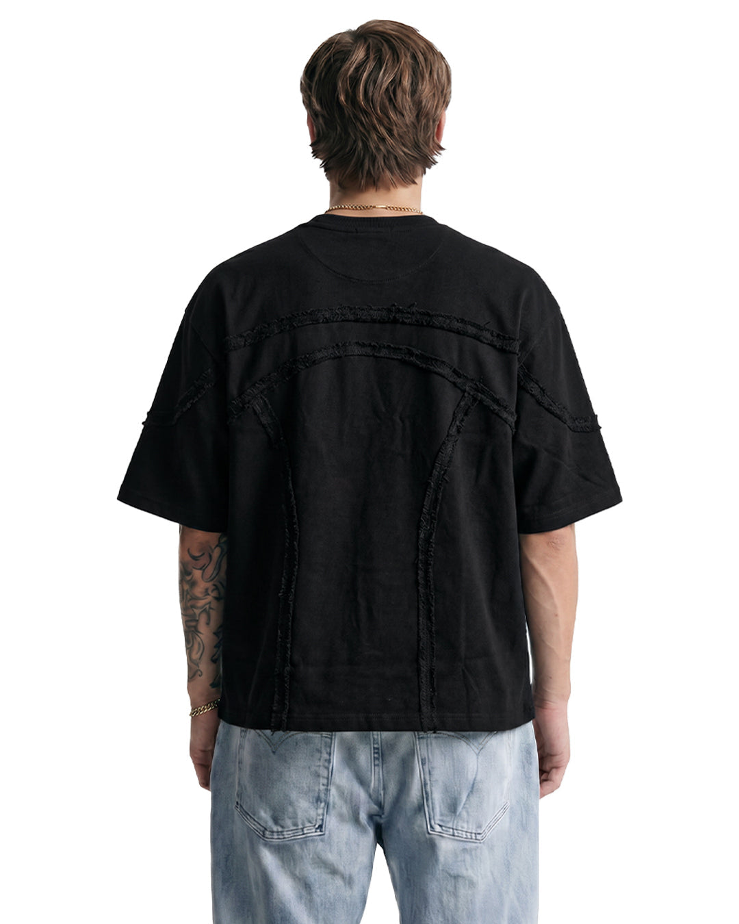Offset Black Denim T-shirt