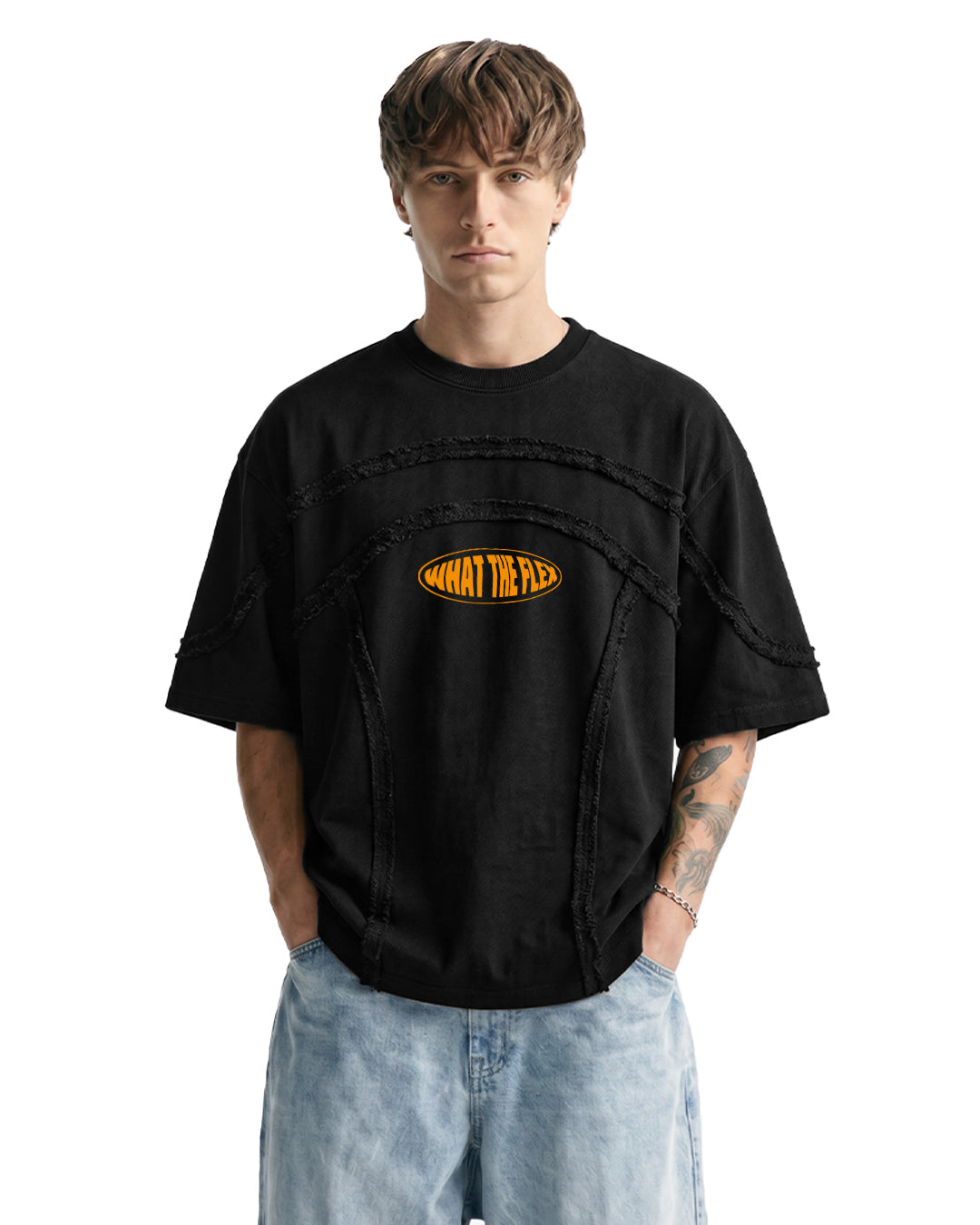 Offset Black Denim T-shirt