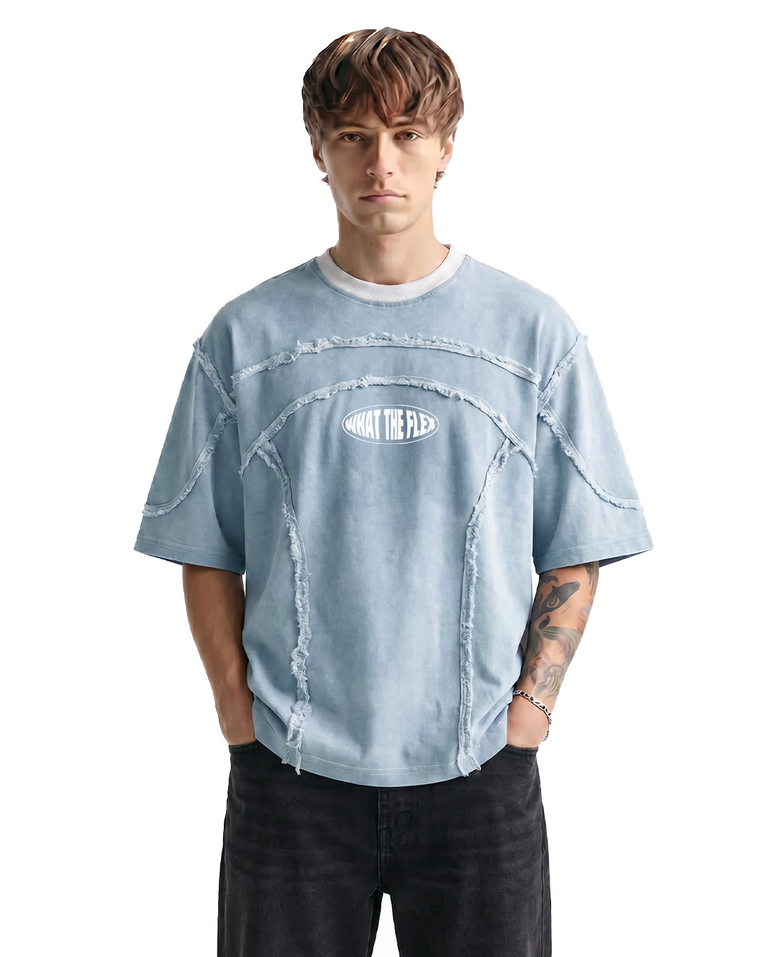 Offset Blue Denim T-shirt
