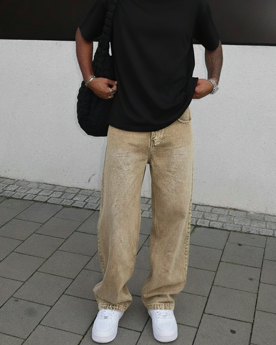 Rust Olive Baggy Jeans