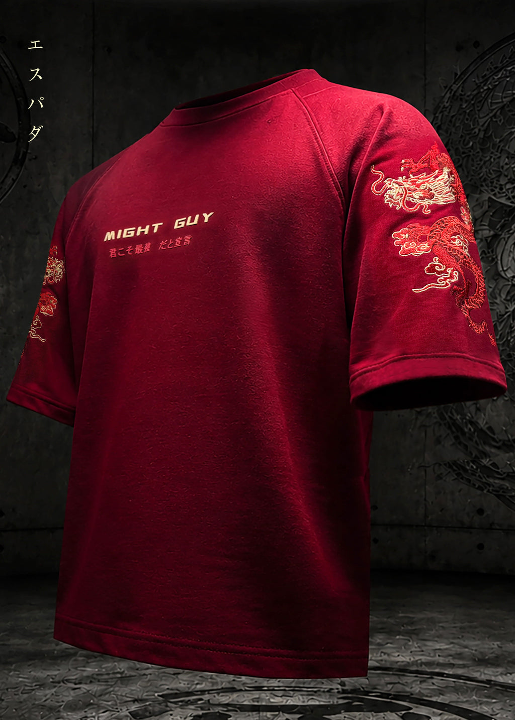 MIGHT GUY EMBROIDERY / OVERSIZED T-SHIRT
