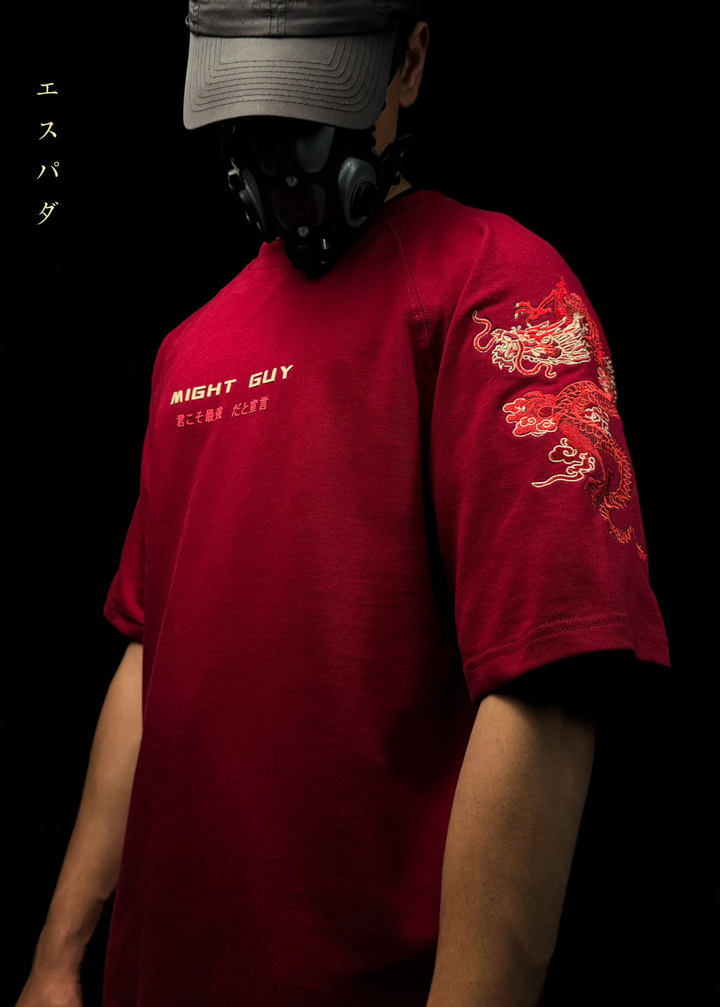 MIGHT GUY EMBROIDERY / OVERSIZED T-SHIRT