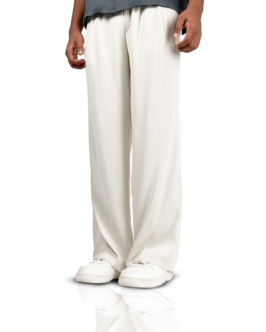 Cream Classic Korean Pants